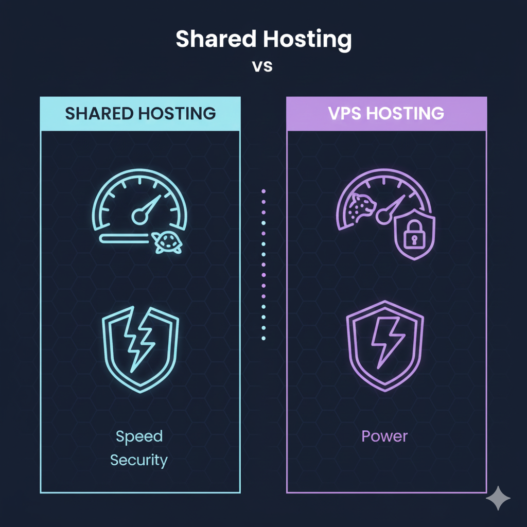  “Shared Hosting vs VPS”