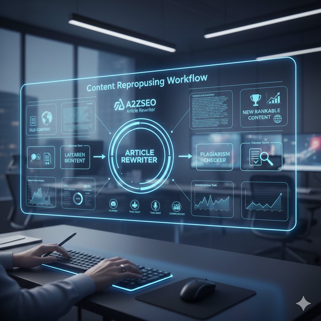 Content repurposing workflow using SEO tools