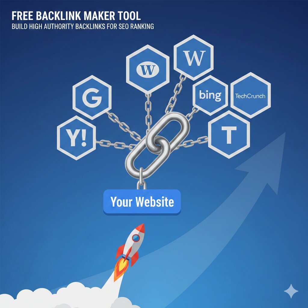 Free Backlink Maker tool building high authority backlinks for SEO ranking