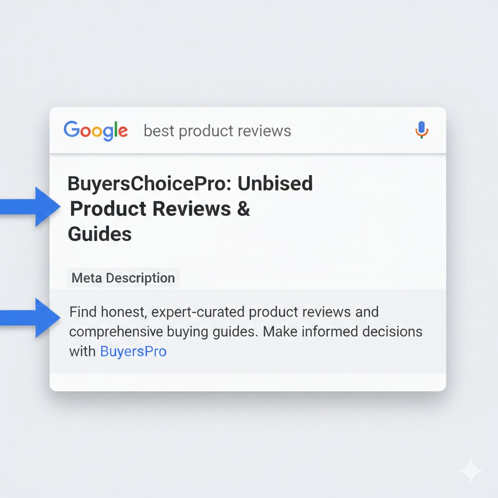 Meta title and meta description