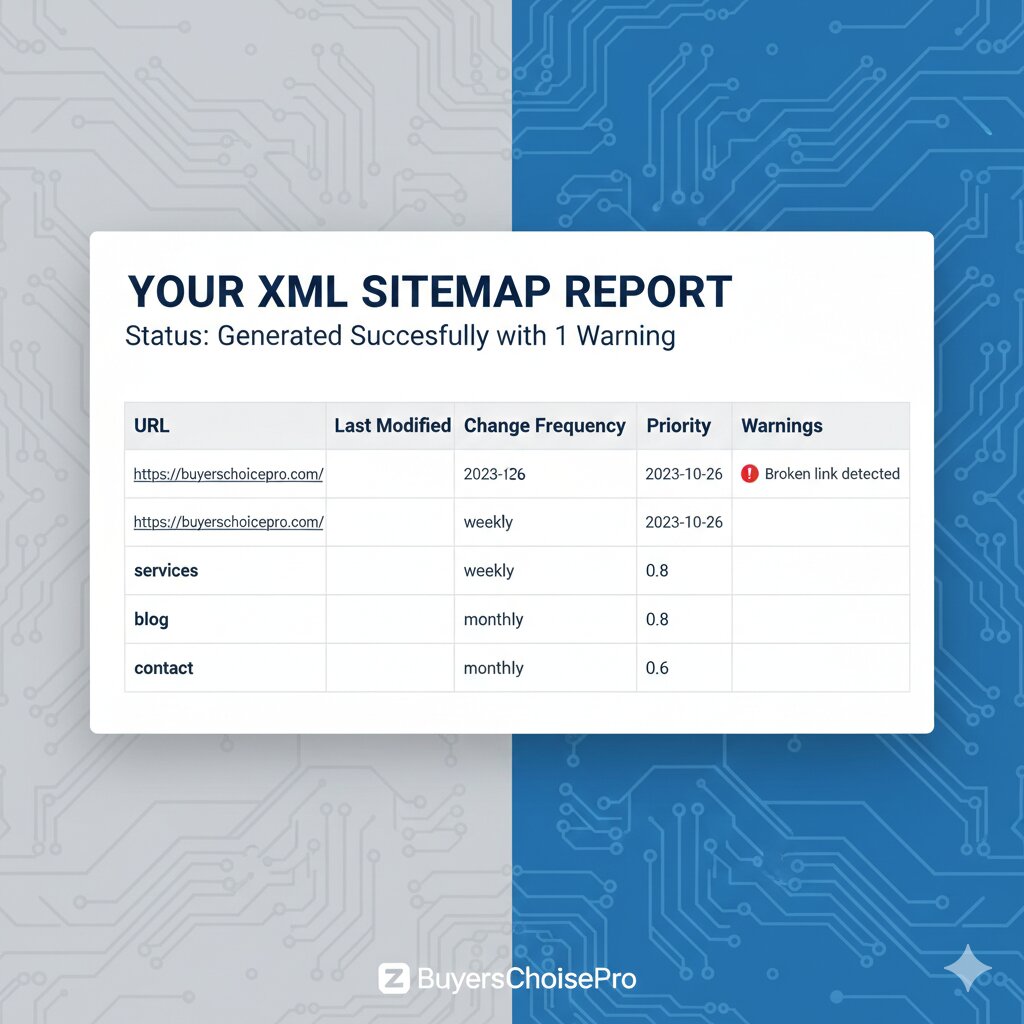 XML sitemap report